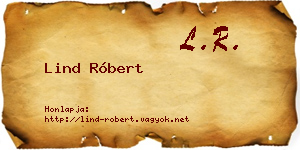 Lind Róbert névjegykártya